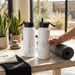 TPR Stainless steel water bottle with a straw lid